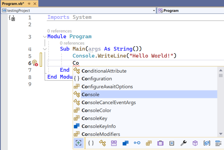 Visual Studio Community – Writing and Executing a Visual Basic Program ...